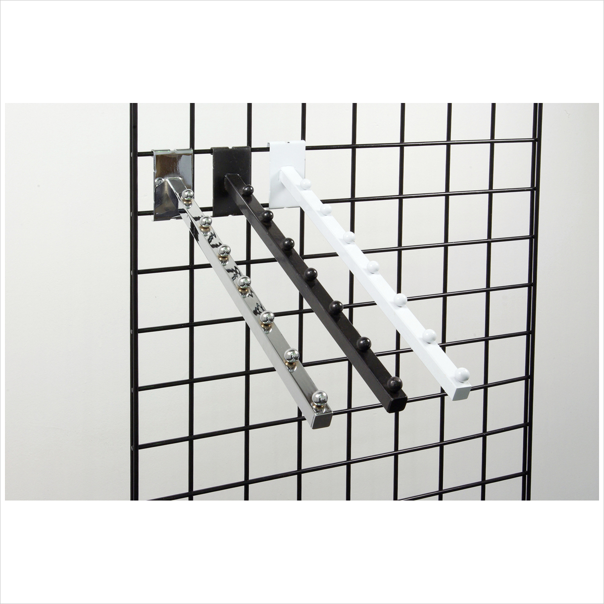 thumbnail image 2 of Onlyhangers 7 Ball Waterfall Square Tube Black For Grid - Pack Of 5 2 of 4